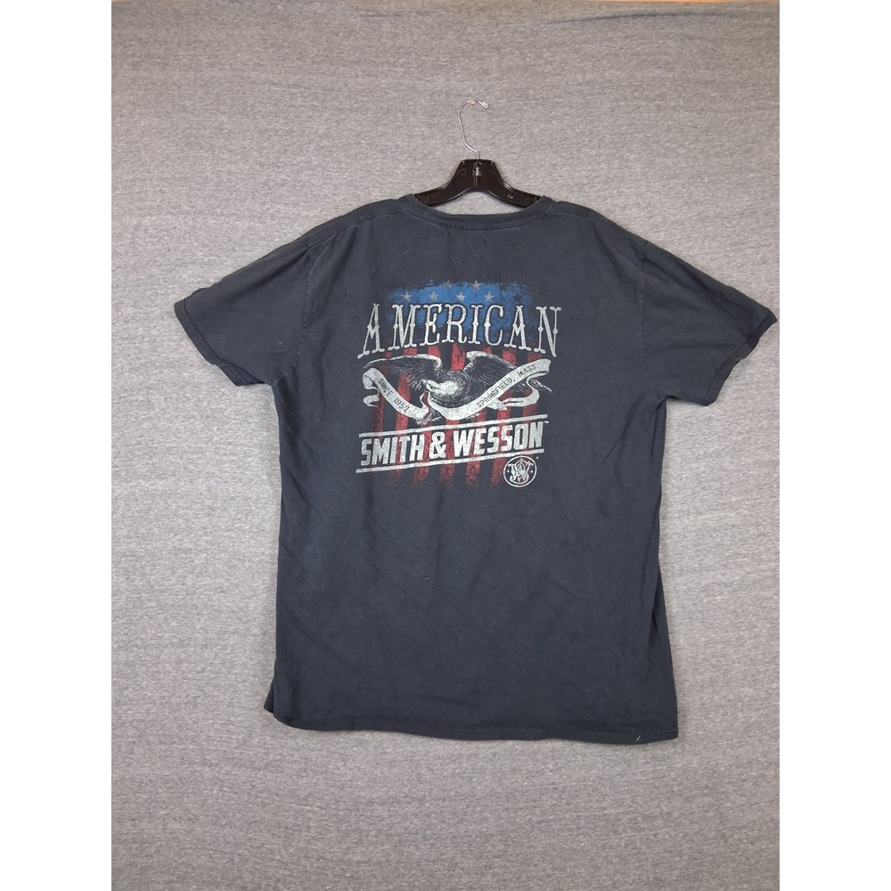 Smith & Wesson Mens Shirt XL Black American Eagle Graphic Casual American Street
